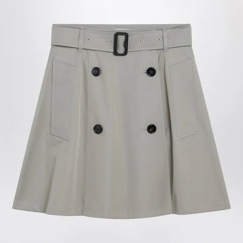 Beige Trench Mini Skirt In Gabardine sold by Wanan Luxury
