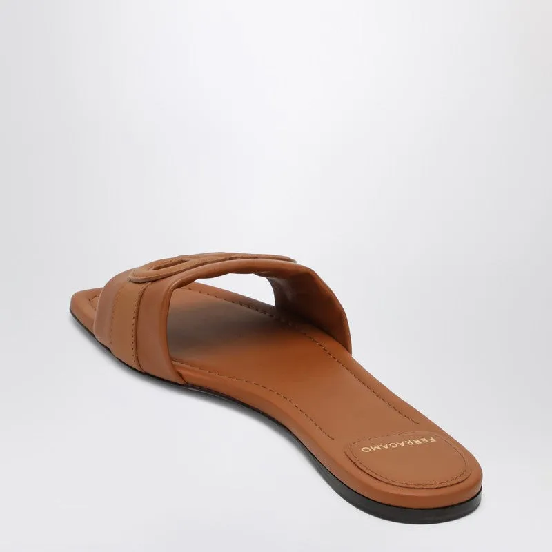 Gancini Slide In Cognac Leather sold by Wanan Luxury product image thumbnail 2