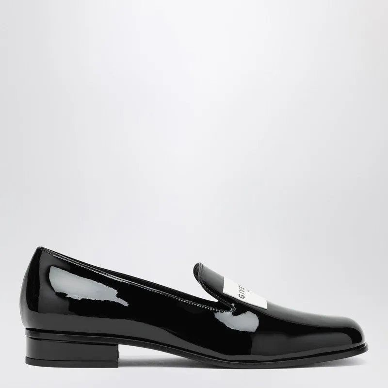 Black Patent Leather Tuxedo Loafers sold by Wanan Luxury