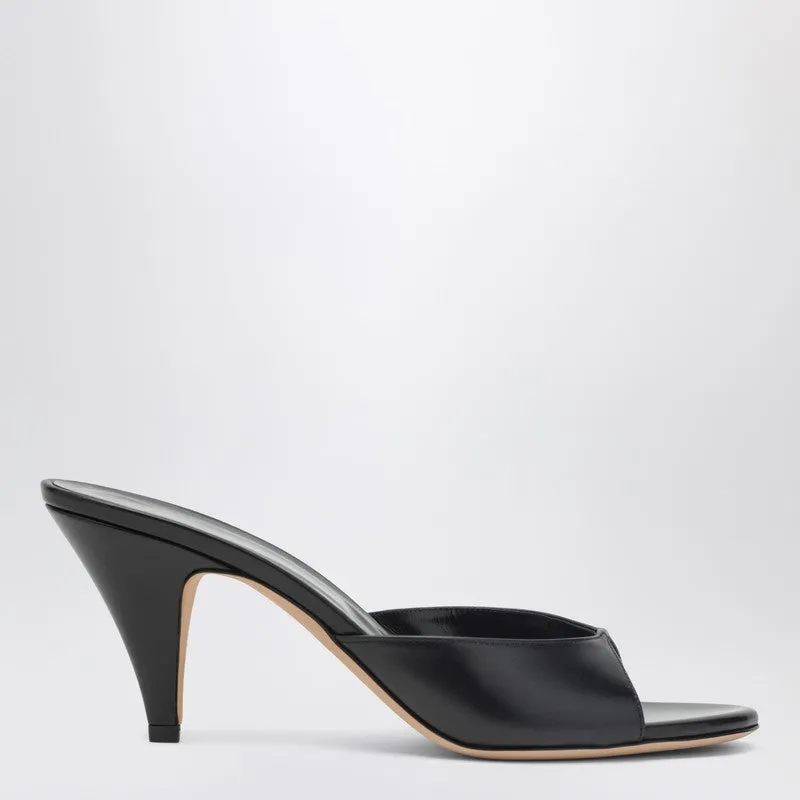 Haze Sandal In Black Leather made by Jude