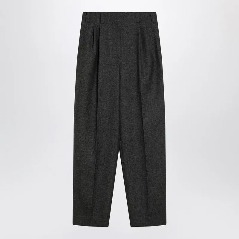 Grey Wool Trousers sold by Wanan Luxury
