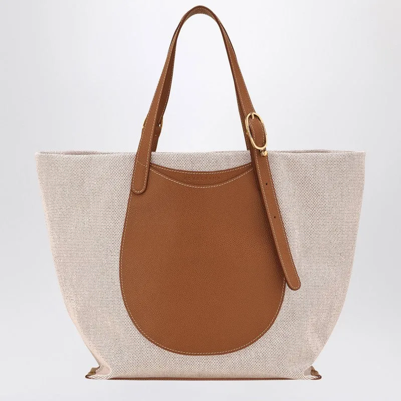 Caramel Complice Tote Bag In Canvas sold by Wanan Luxury