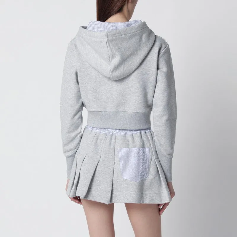 Grey Cropped Sweatshirt With Orb Logo sold by Wanan Luxury product image thumbnail 2