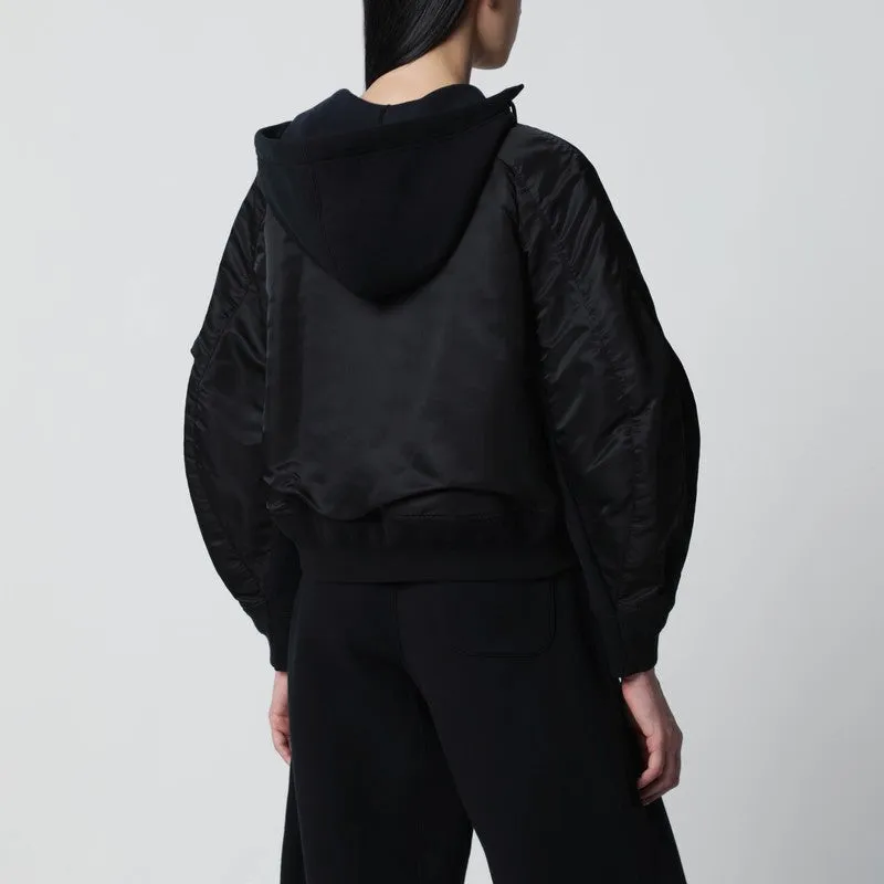 Black Cotton-Blend Hoodie sold by Wanan Luxury product image thumbnail 2