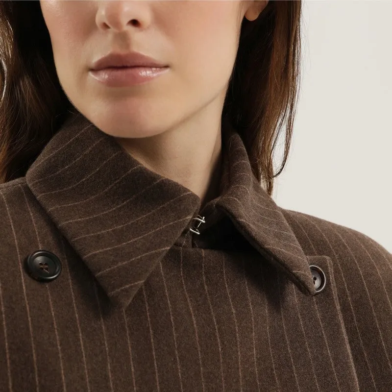 Brown Double-Breasted Striped Blazer sold by Wanan Luxury product image thumbnail 2