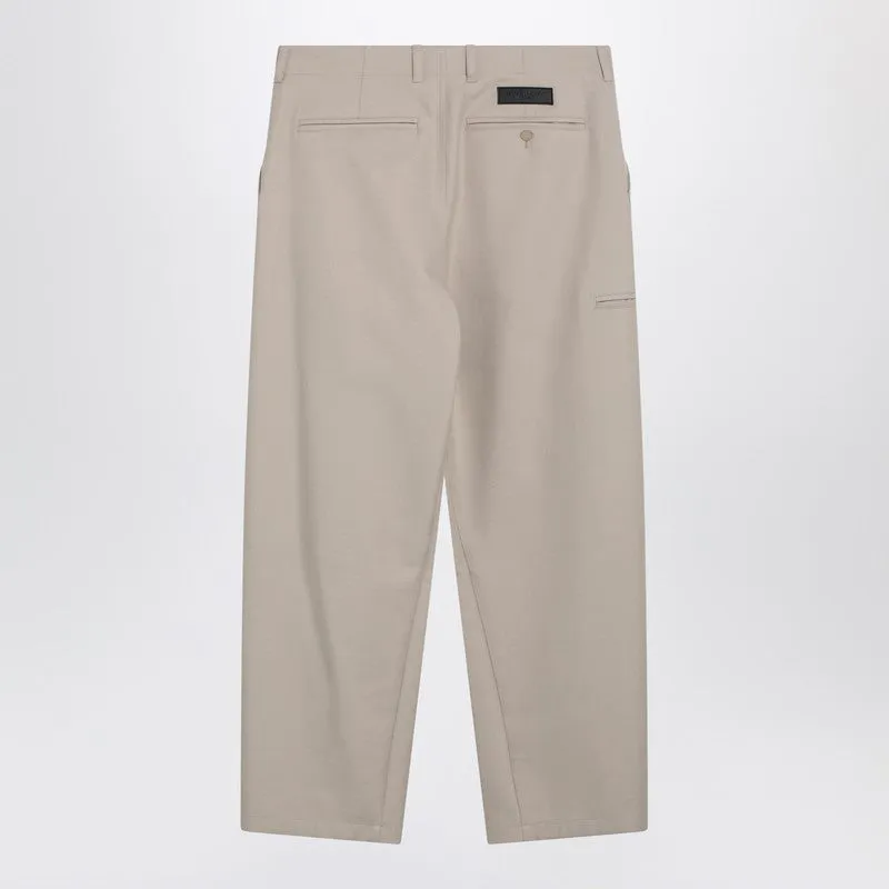 Beige Cotton Trousers sold by Wanan Luxury product image thumbnail 2