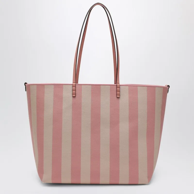 Pink Striped Roll Large Shopper Bag sold by Wanan Luxury