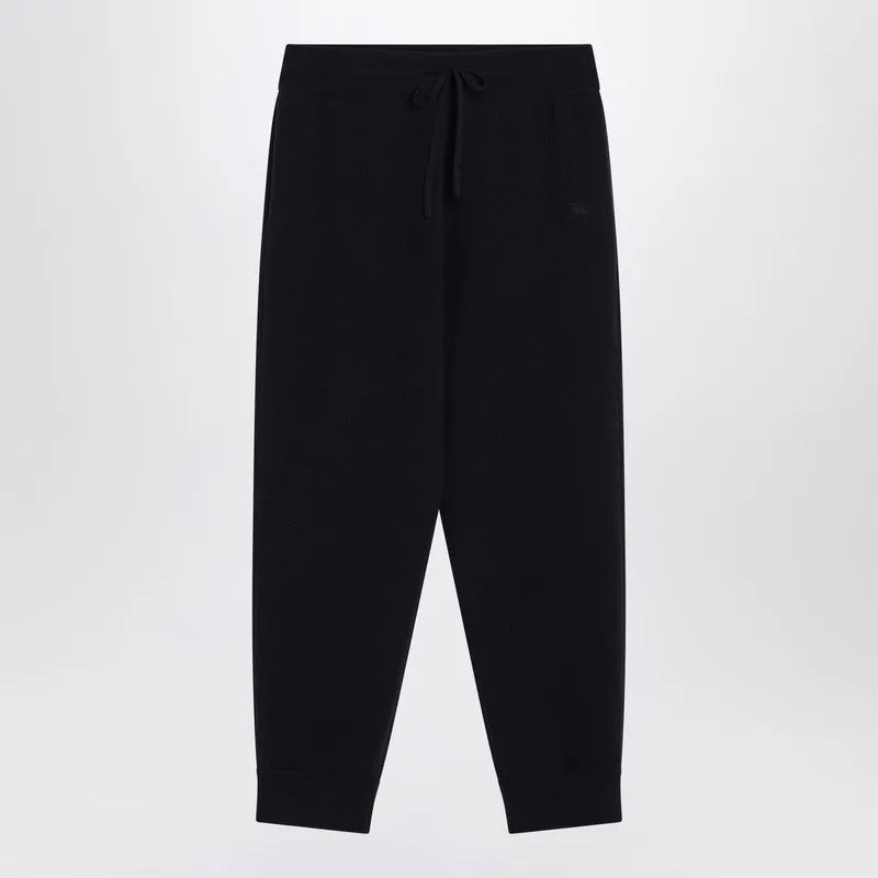 Navy Blue Cashmere-Blend Jogging Pants sold by Wanan Luxury