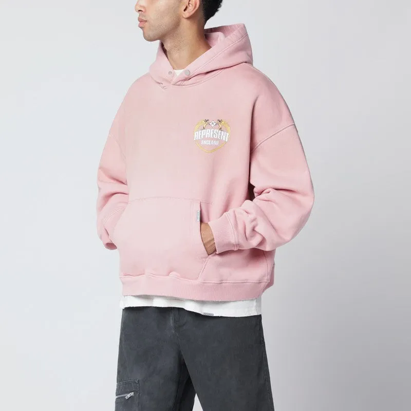 Washed-Effect Pink Hoodie sold by Wanan Luxury