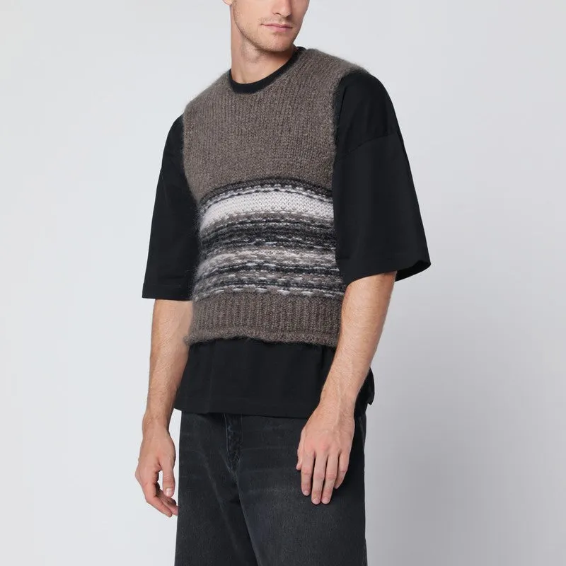 Brown Mohair And Wool Waistcoat sold by Wanan Luxury