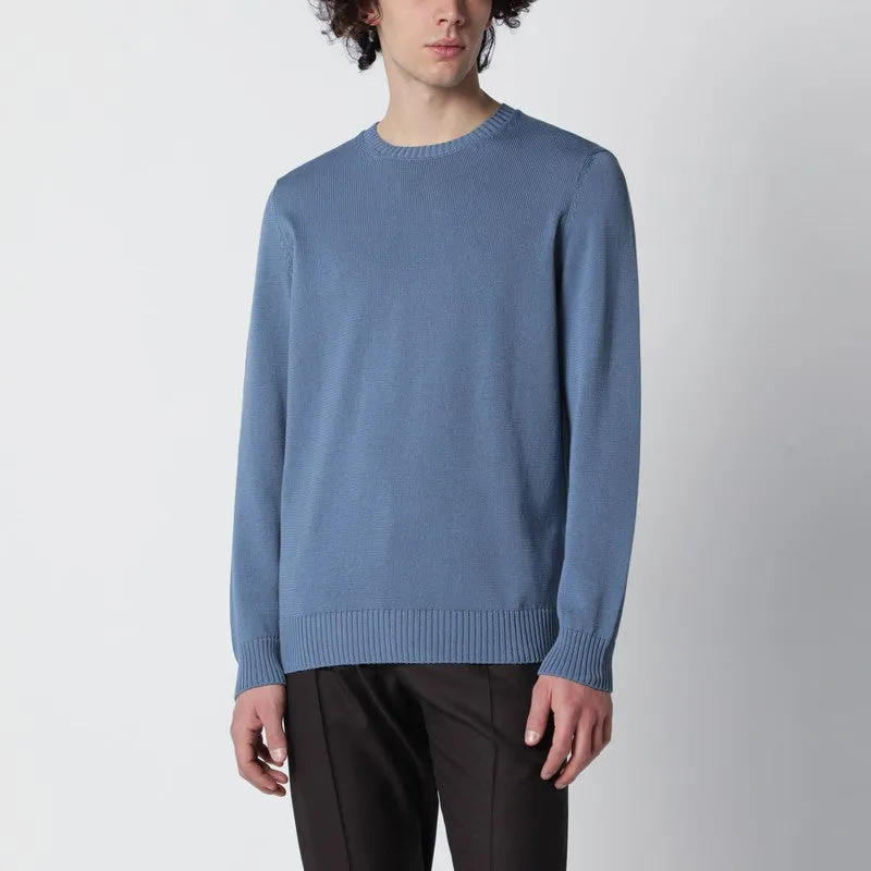 Powder Blue Cotton Sweater sold by Wanan Luxury