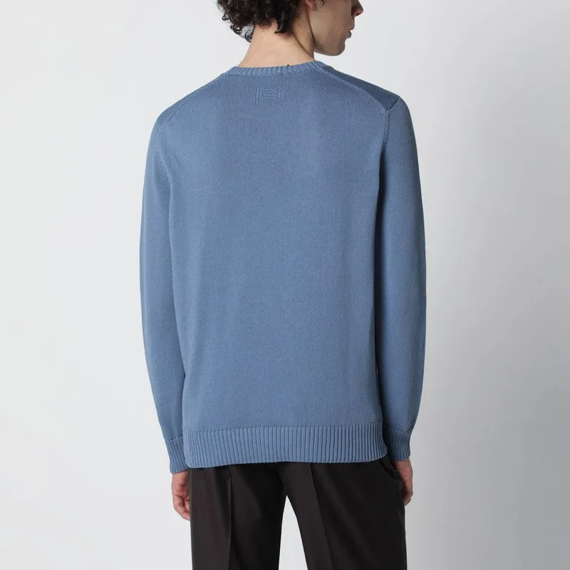 Powder Blue Cotton Sweater sold by Wanan Luxury product image thumbnail 2