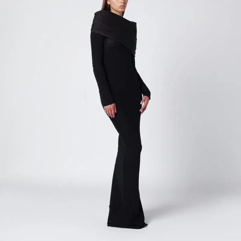 Black Long Wool Dress made by Entire Studios