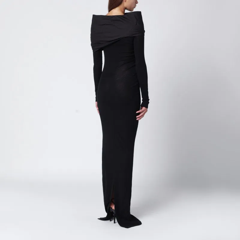 Black Long Wool Dress sold by Wanan Luxury product image thumbnail 2