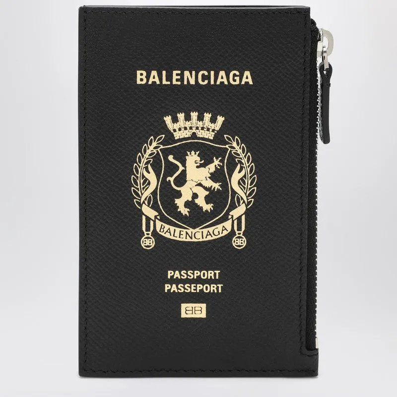 Black Leather Passport Holder And Wallet sold by Wanan Luxury