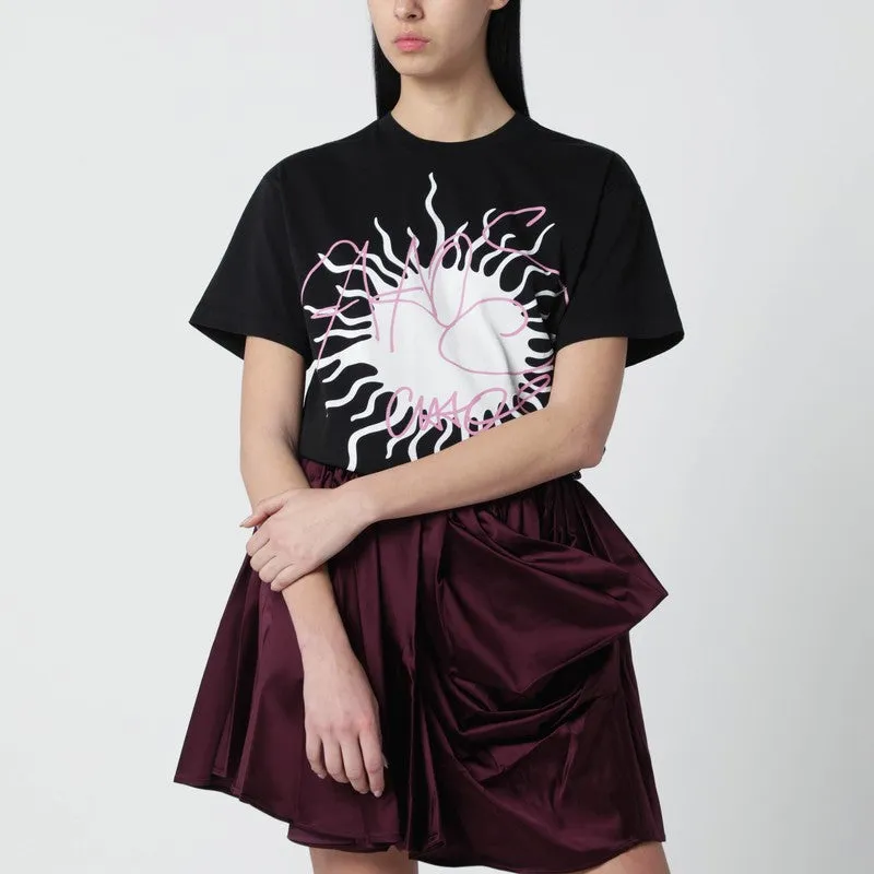 Black T-Shirt With Logo Print sold by Wanan Luxury