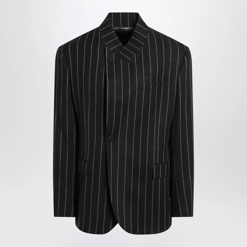 Striped Wool-Blend Single-Breasted Jacket sold by Wanan Luxury