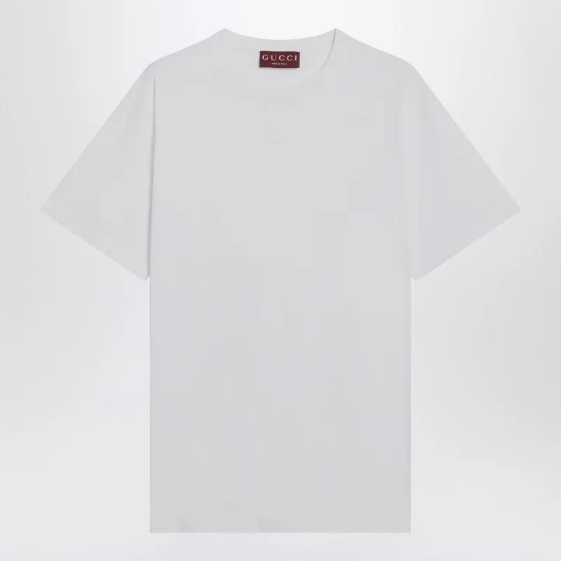 White Cotton Jersey T-Shirt sold by Wanan Luxury