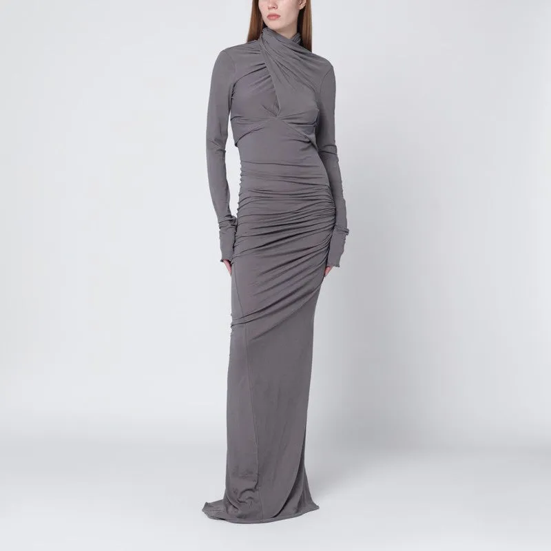 Long Grey Draped Dress made by Entire Studios
