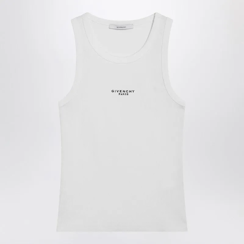 White Slim-Fit Tank Top With Logo sold by Wanan Luxury