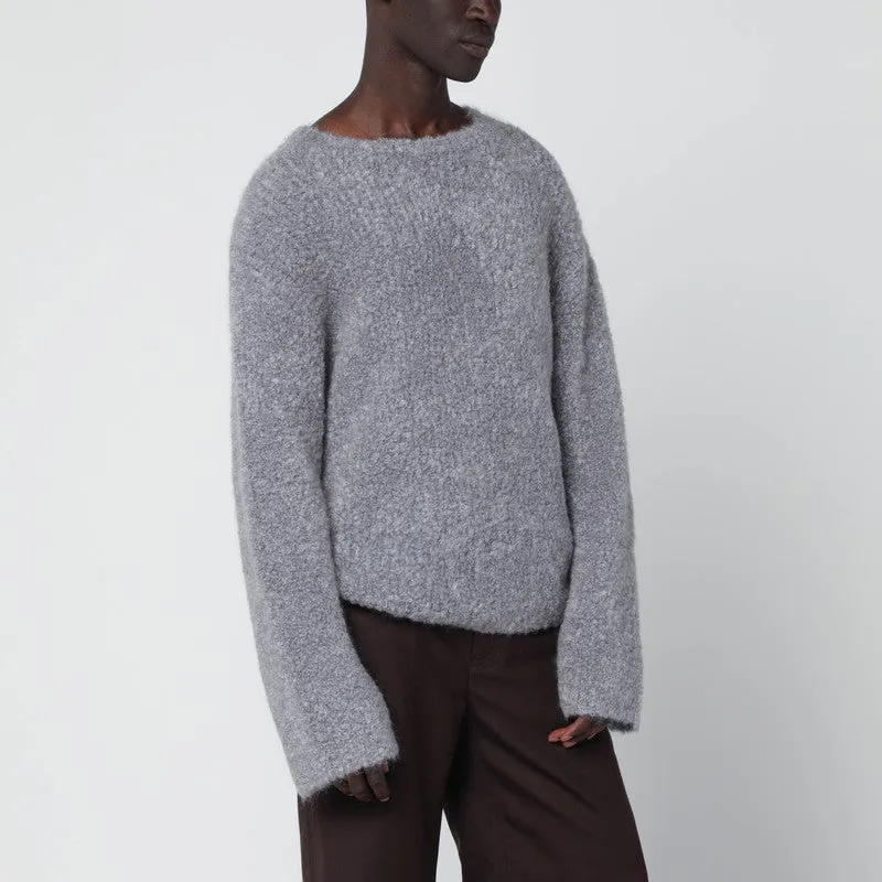 Jermaine Grey Sweater In Bouclé Yarn made by SEFR