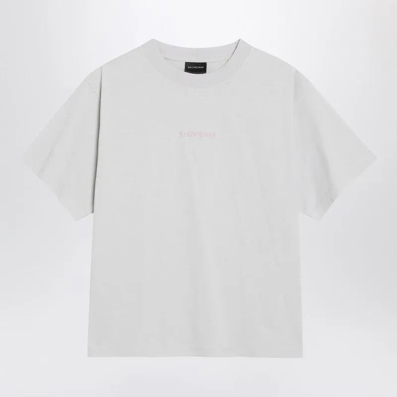 White Balenciaga Back Medium Fit T-Shirt made by Balenciaga