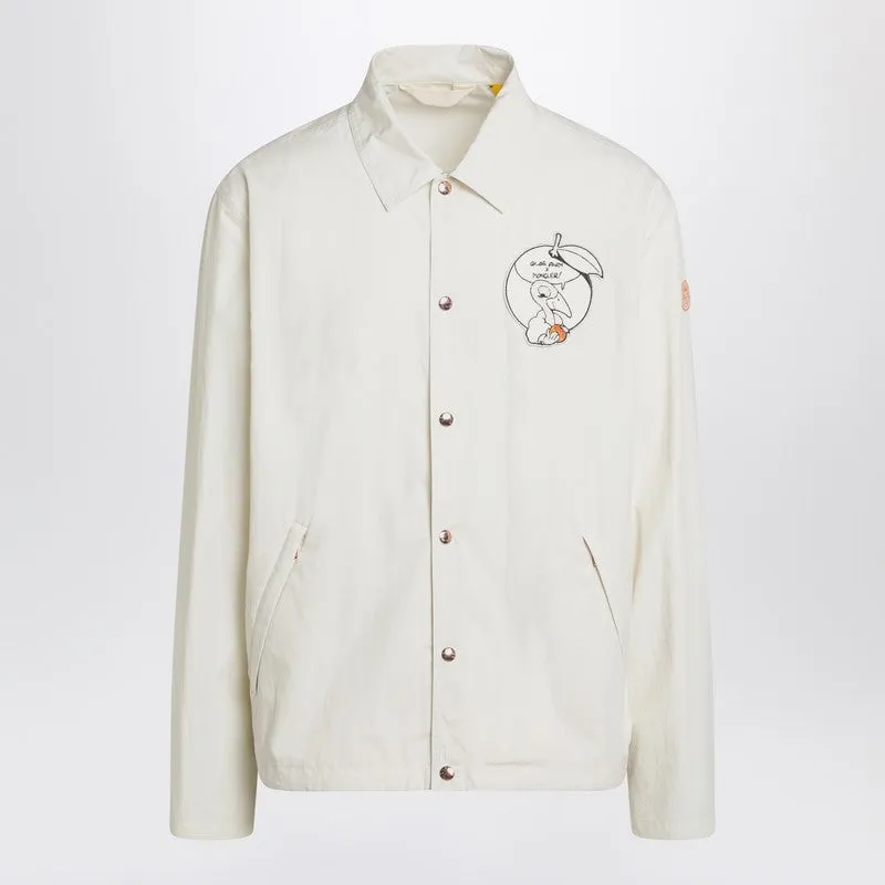 White Satsuma Shacket In Canvas And Nylon sold by Wanan Luxury