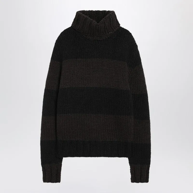 Striped Wool-Blend Turtleneck Sweater sold by Wanan Luxury