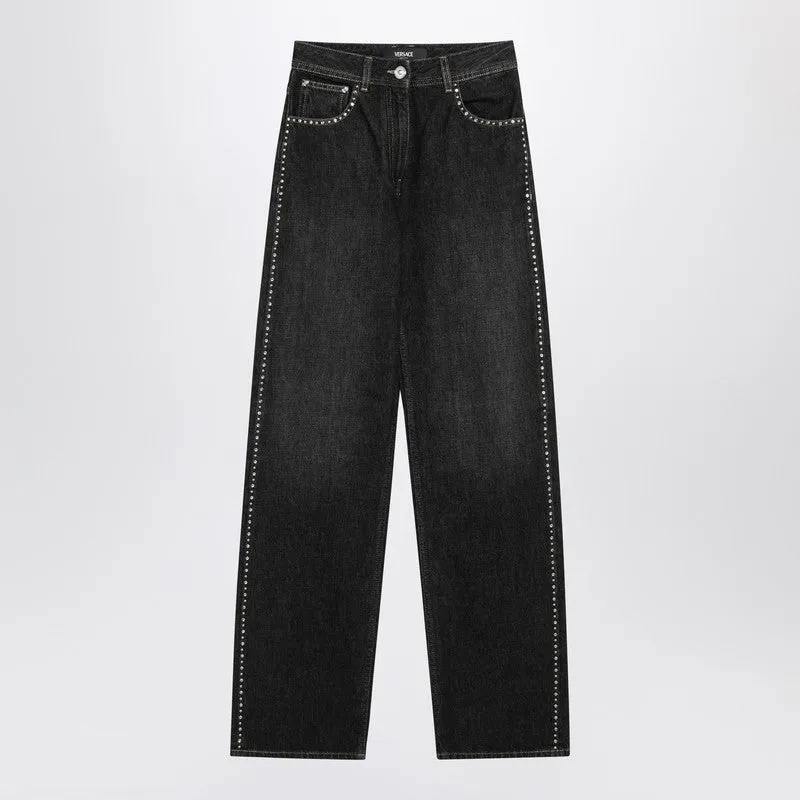 Black Jeans With Studs And Crystals sold by Wanan Luxury