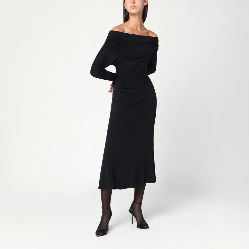 Black Zoe Midi Dress sold by Wanan Luxury