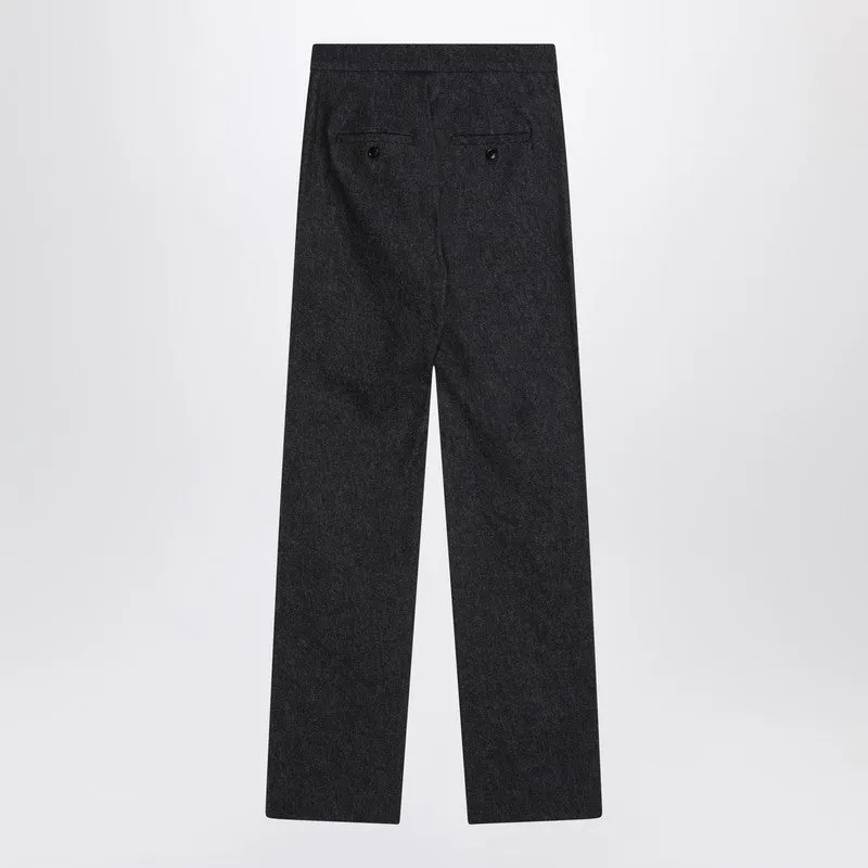 Midnight Blue Trousers In Cotton Denim Effect sold by Wanan Luxury product image thumbnail 2
