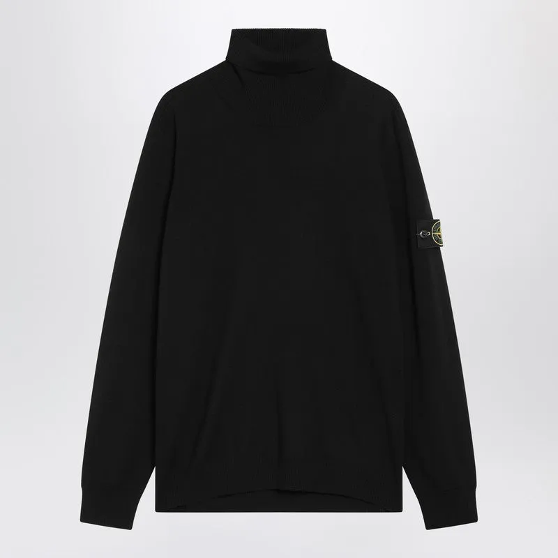Black Wool Turtleneck Sweater sold by Wanan Luxury
