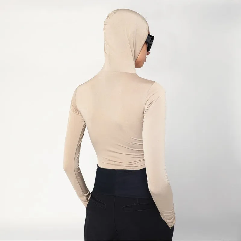 Billie Hooded Top In Flesh Colour sold by Wanan Luxury product image thumbnail 2