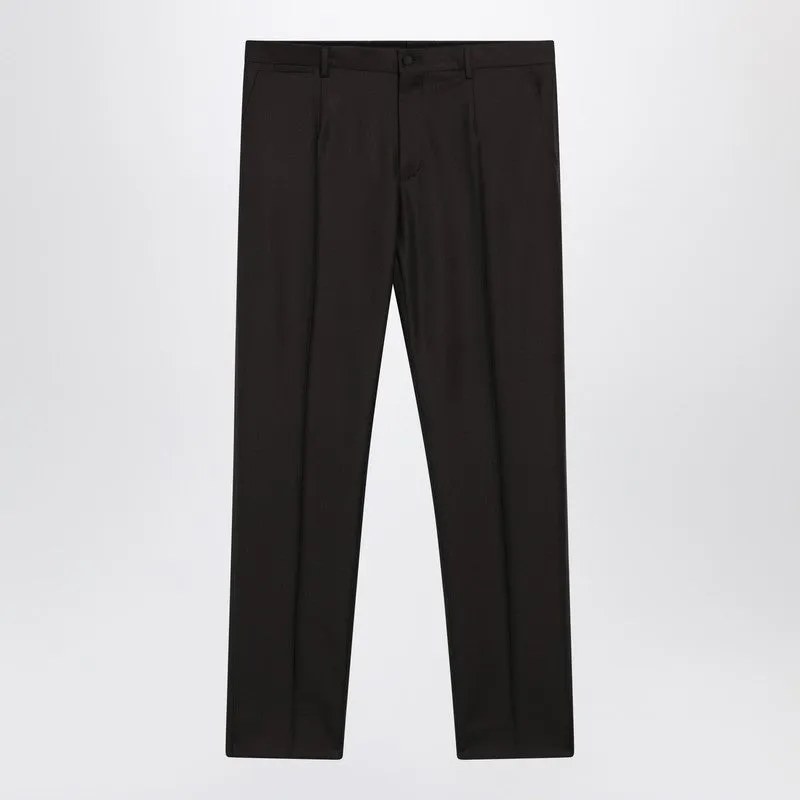 Brown Wool Trousers sold by Wanan Luxury