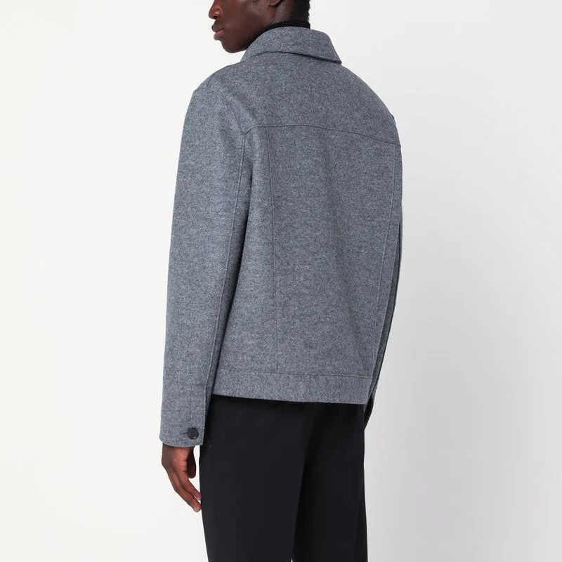 Light Grey Wool Jacket sold by Wanan Luxury product image thumbnail 2