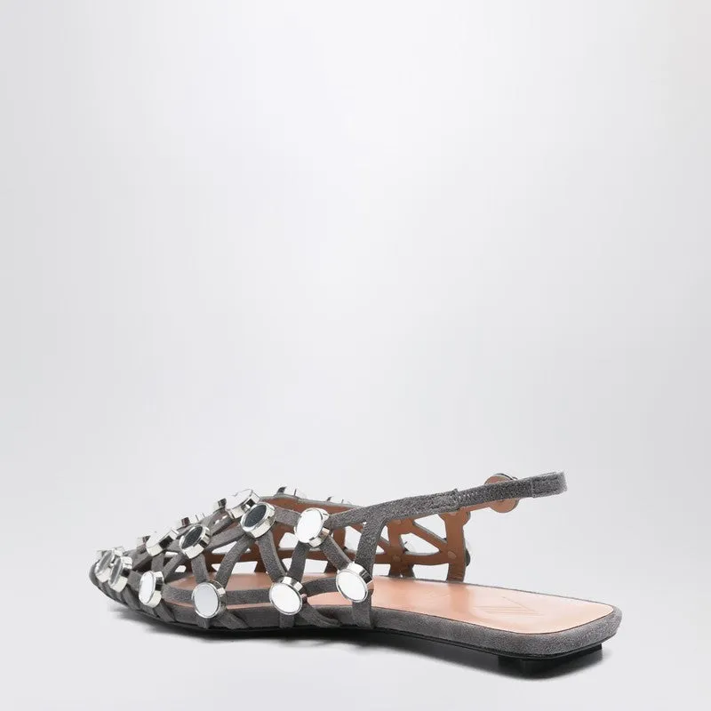 Dark Grey Grid Ballerina sold by Wanan Luxury product image thumbnail 2