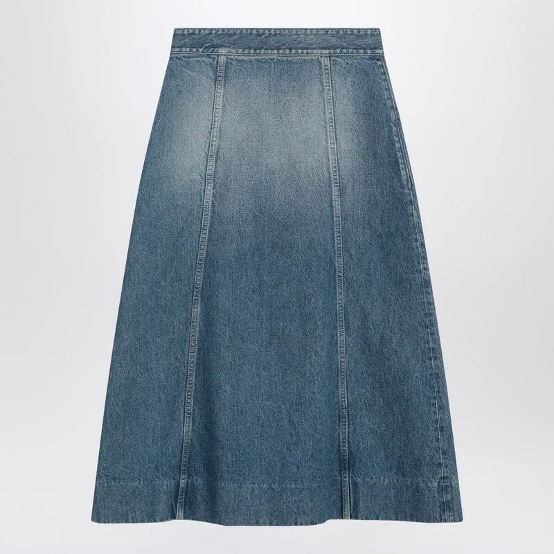 Washed Denim Midi Skirt sold by Wanan Luxury product image thumbnail 2