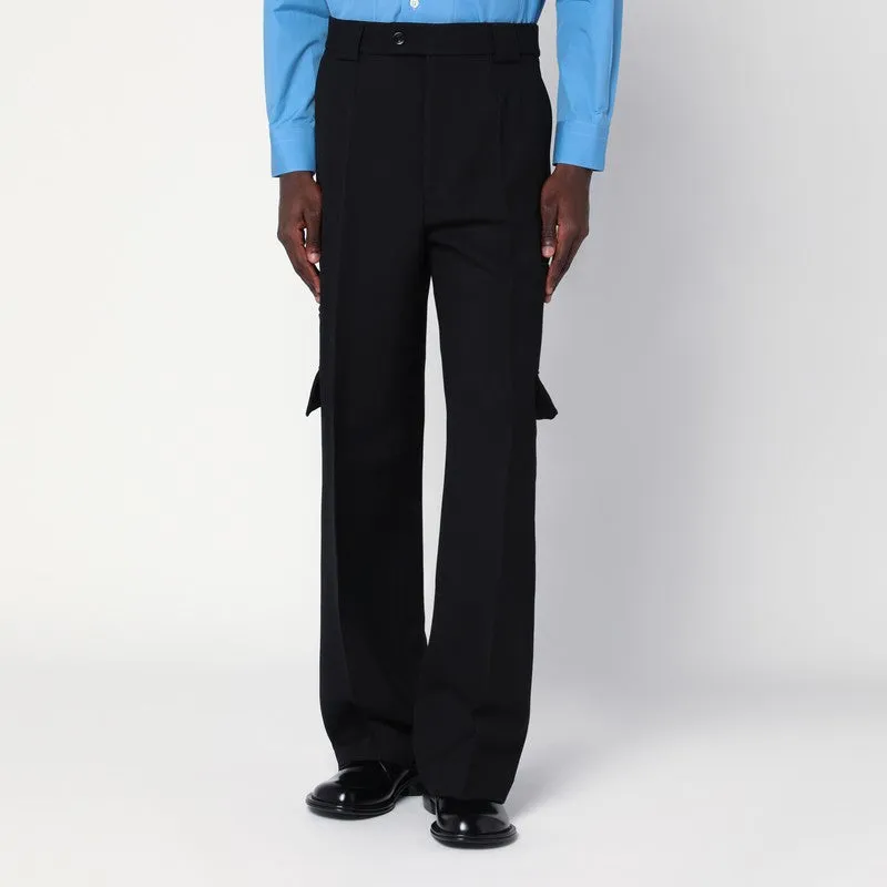 Black Cargo Trousers In Cotton made by Namacheko