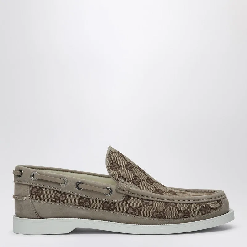 Loafer In Original Gg Fabric Beige/Ebony made by Gucci