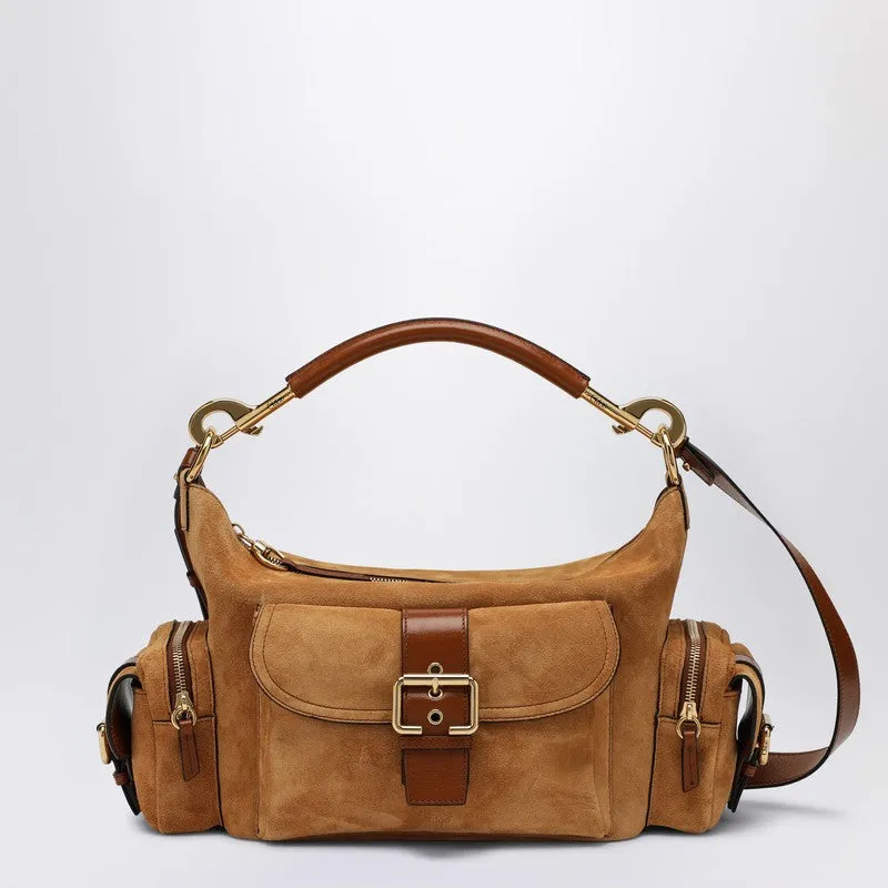 Tan Coloured Suede Leather Camera Bag made by Chloe