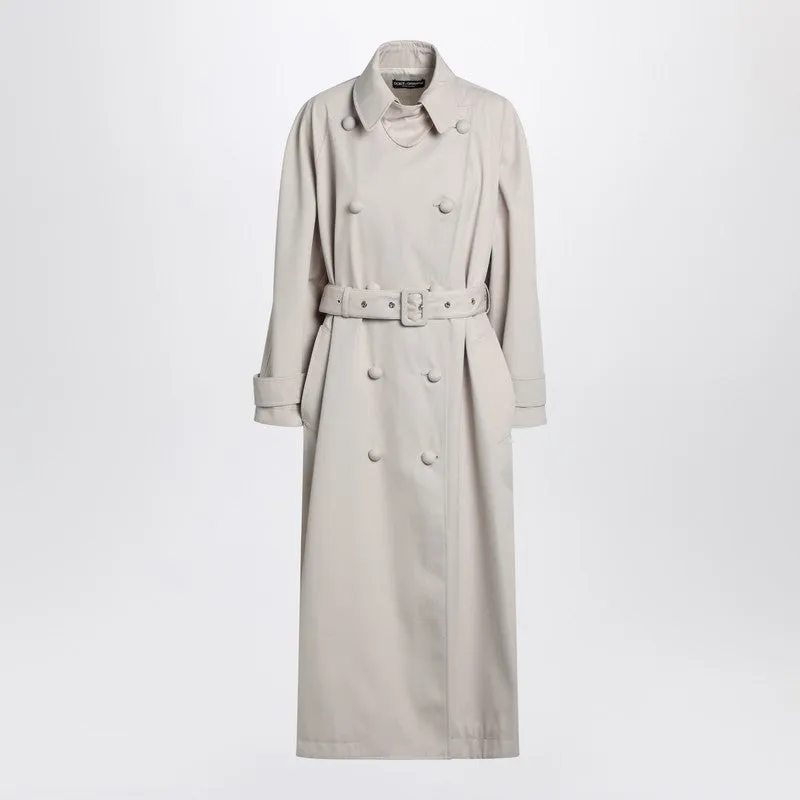 Beige Trench In Cotton Drill sold by Wanan Luxury