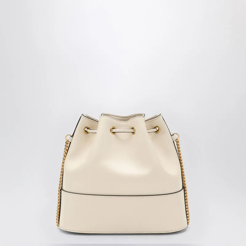 Vlogo Ivory Leather Bucket Bag sold by Wanan Luxury product image thumbnail 2