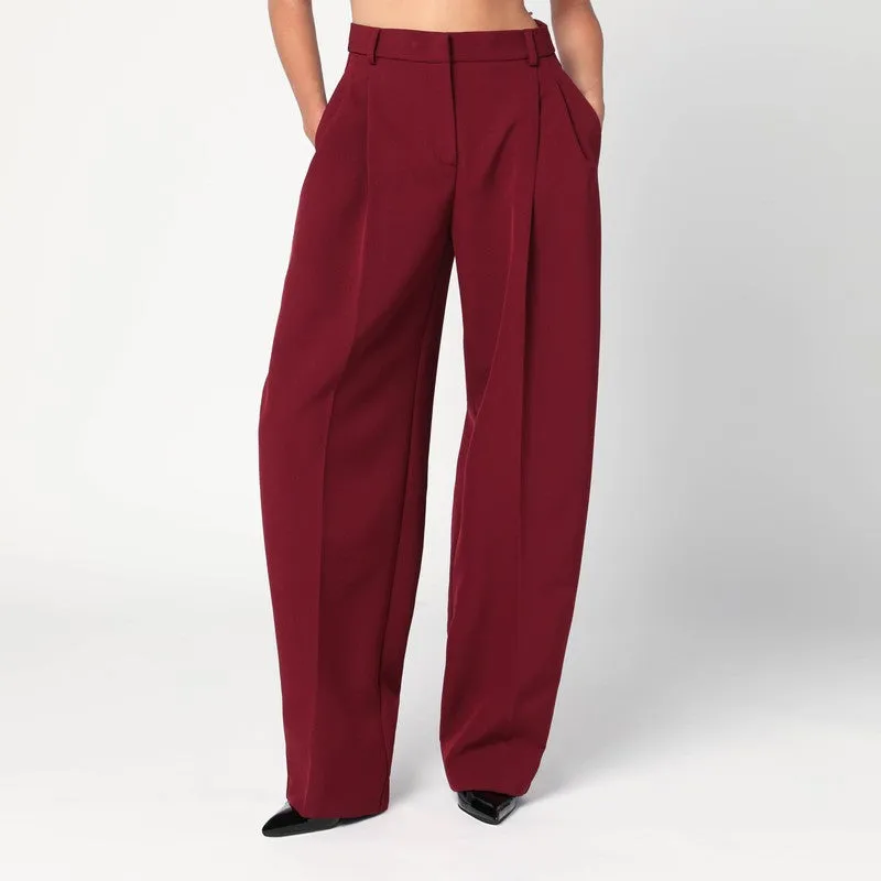 Bordeaux Pleated Pants sold by Wanan Luxury