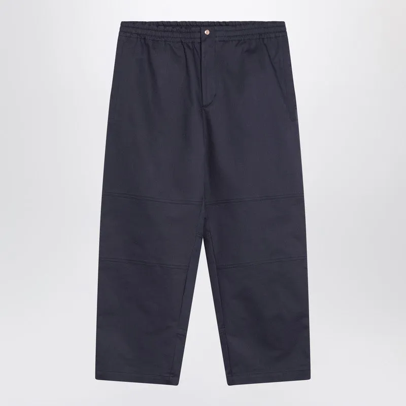 Blue Trousers In Cotton Gabardine sold by Wanan Luxury