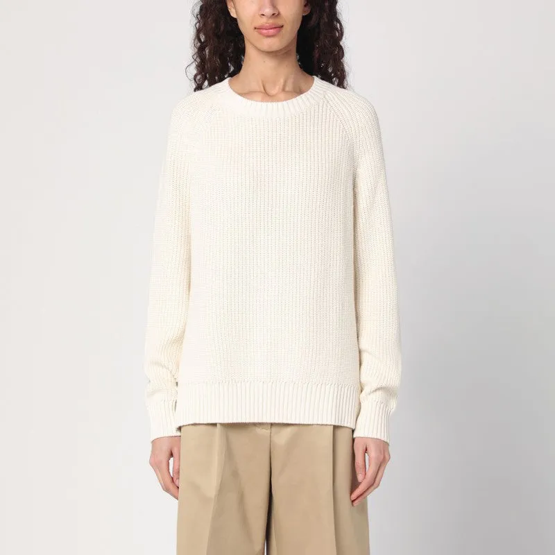 Sweater Cream In Cotton And Cashmere sold by Wanan Luxury