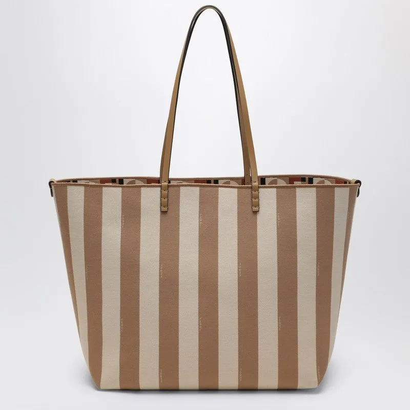 Beige Roll Large Reversible Shopper Bag sold by Wanan Luxury