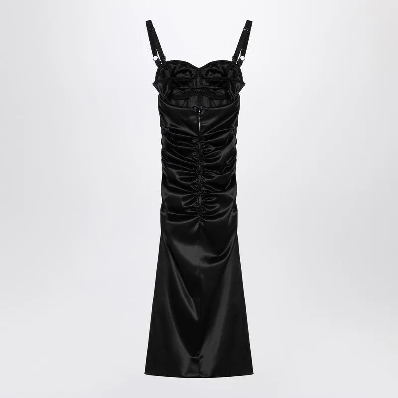 Draped Black Dress With Bra Detail sold by Wanan Luxury product image thumbnail 2