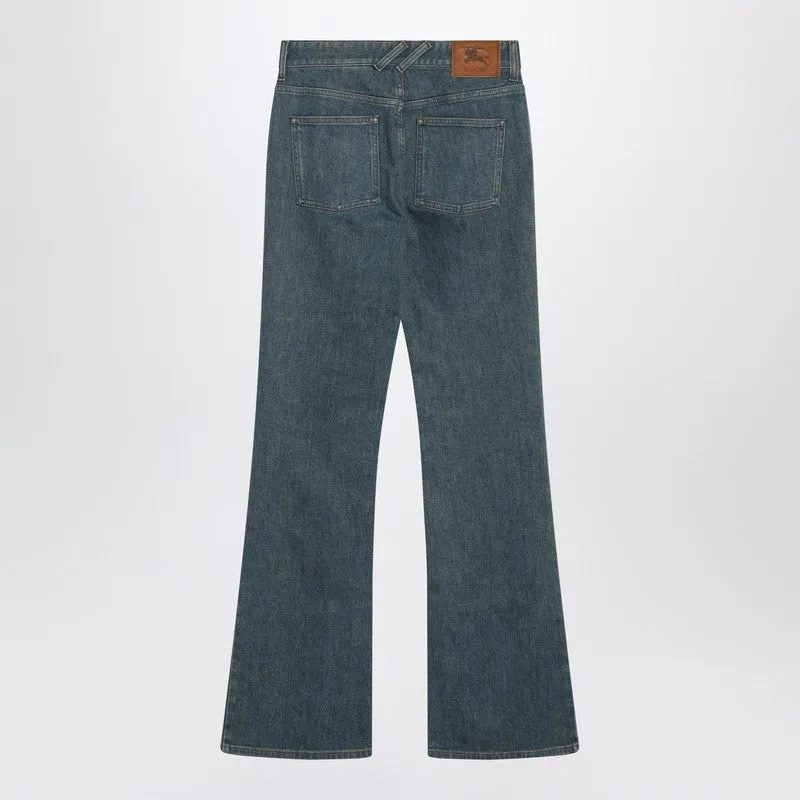 Mid-Blue Jeans With Check-Pattern Pocket sold by Wanan Luxury product image thumbnail 2