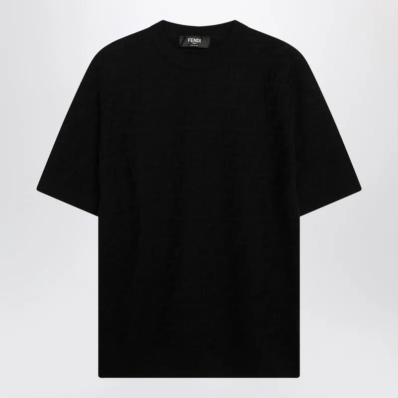 Black Ff Cotton Pullover sold by Wanan Luxury