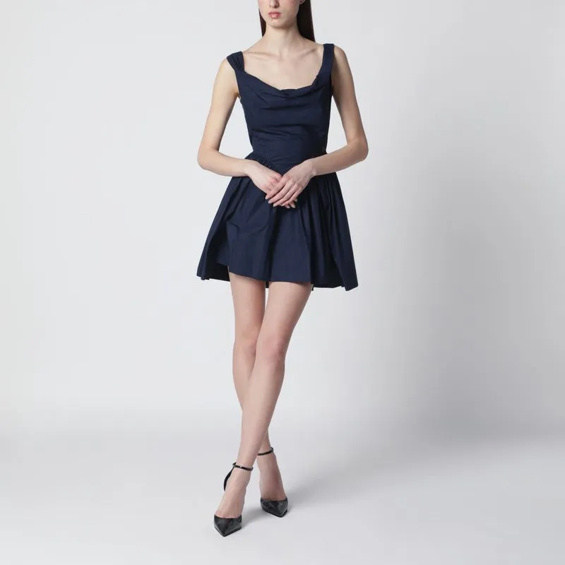 Navy Blue Sunday Mini Dress sold by Wanan Luxury